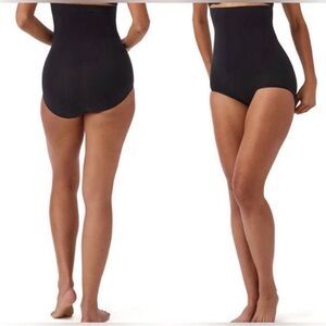 NWOT Spanx Black High Waisted Power Series Sculpting Panties size L Black